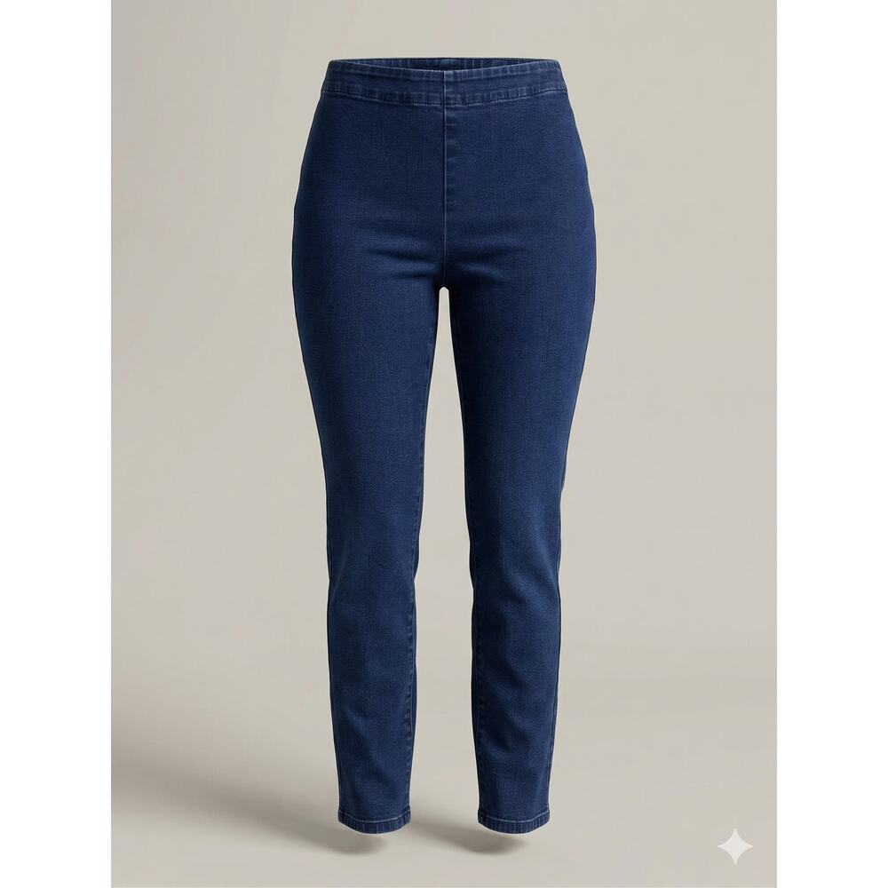 Talbots‎ Womens 6 Preppy Old Money Minimalist Dark Academia Side Zip Denim Jeans